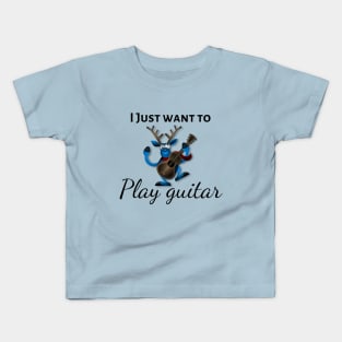 Happy Deer plays Guitar Kids T-Shirt